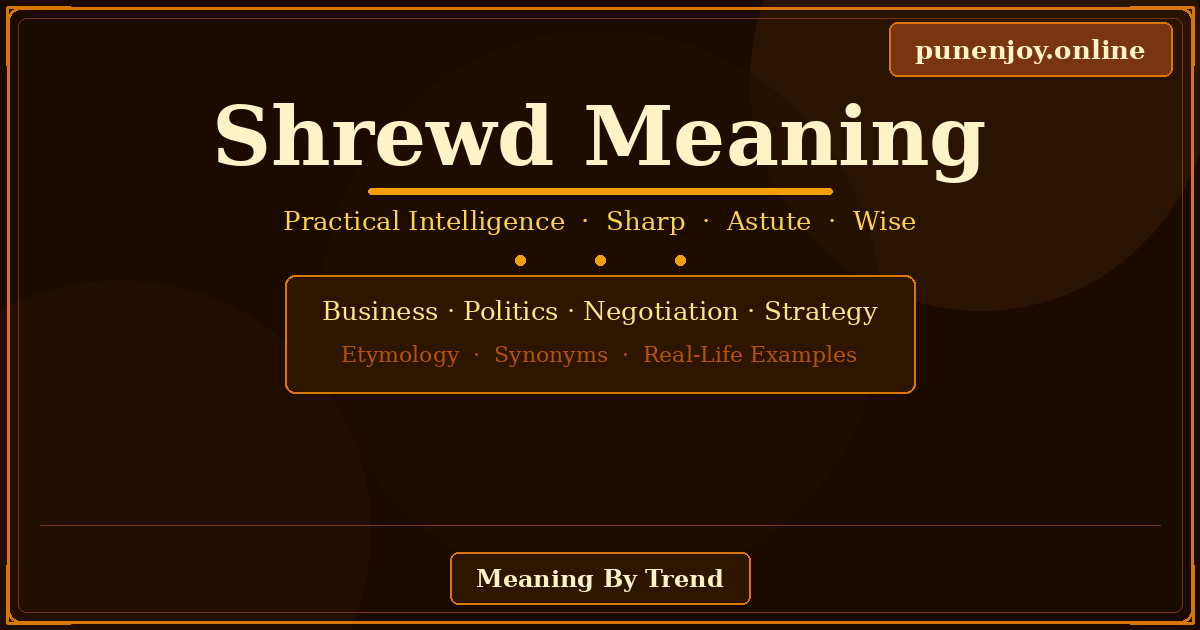 shrewd meaning