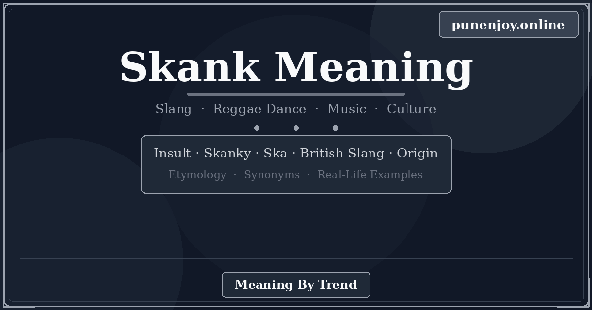 skank meaning