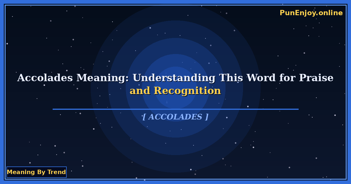 accolades meaning