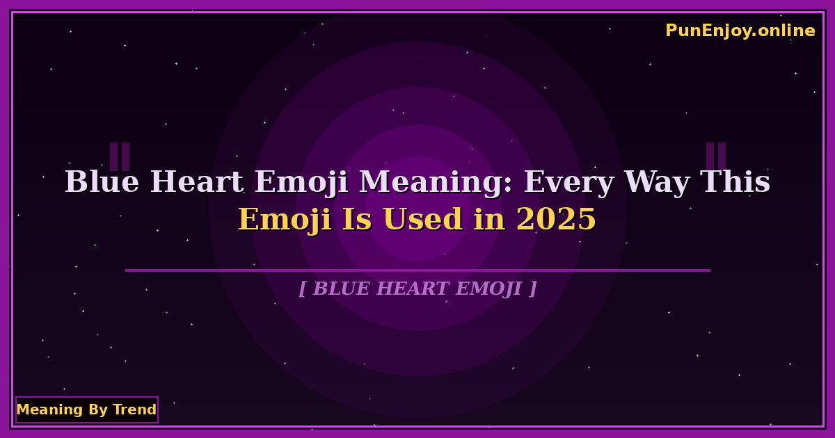 blue heart emoji meaning