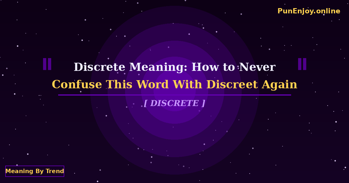 discrete meaning
