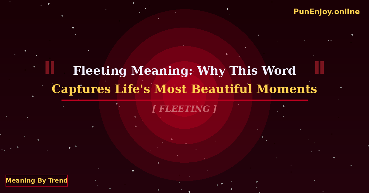 fleeting meaning