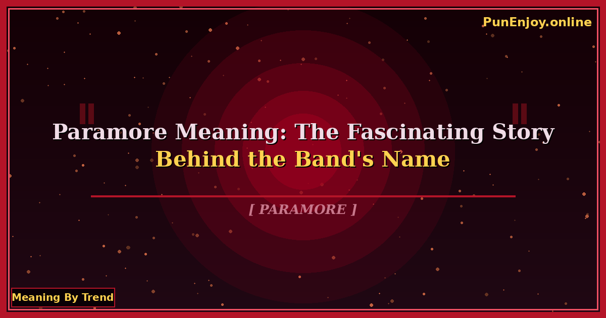 paramore meaning