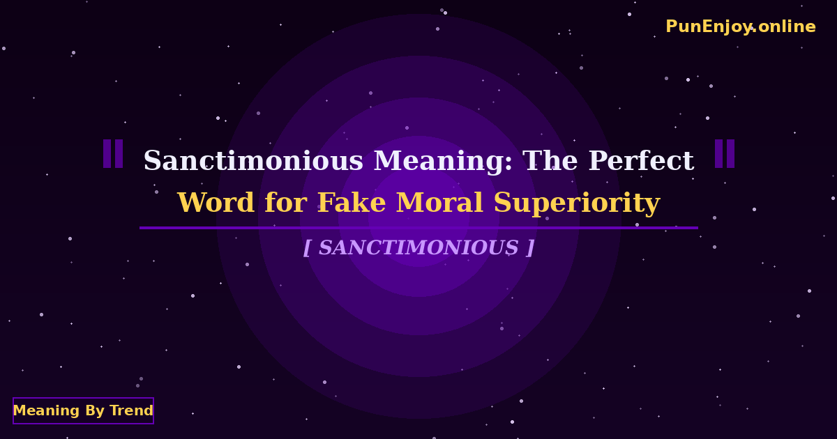 sanctimonious meaning