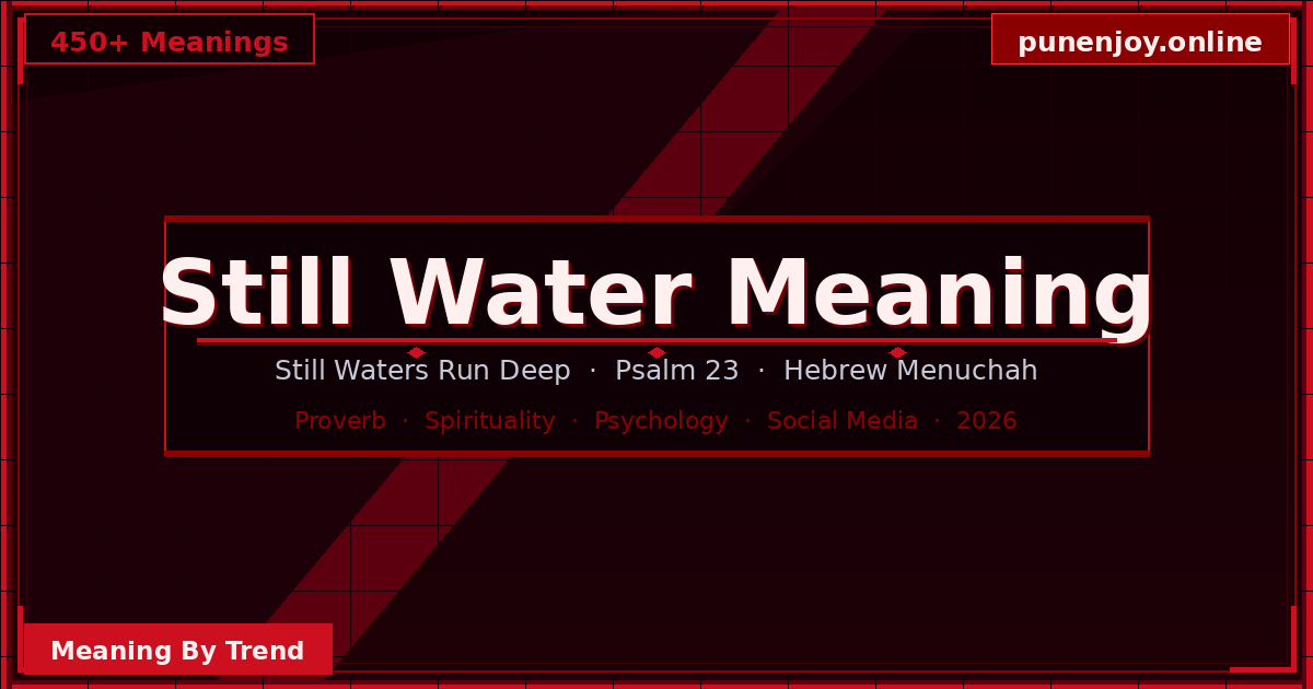 still water meaning
